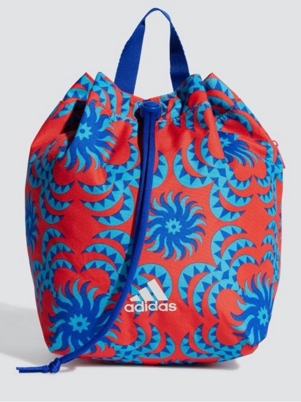 Farm Rio by adidas Red & Blue Geometric Drawstring Backpack